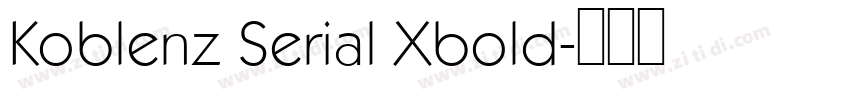 Koblenz Serial Xbold字体转换
